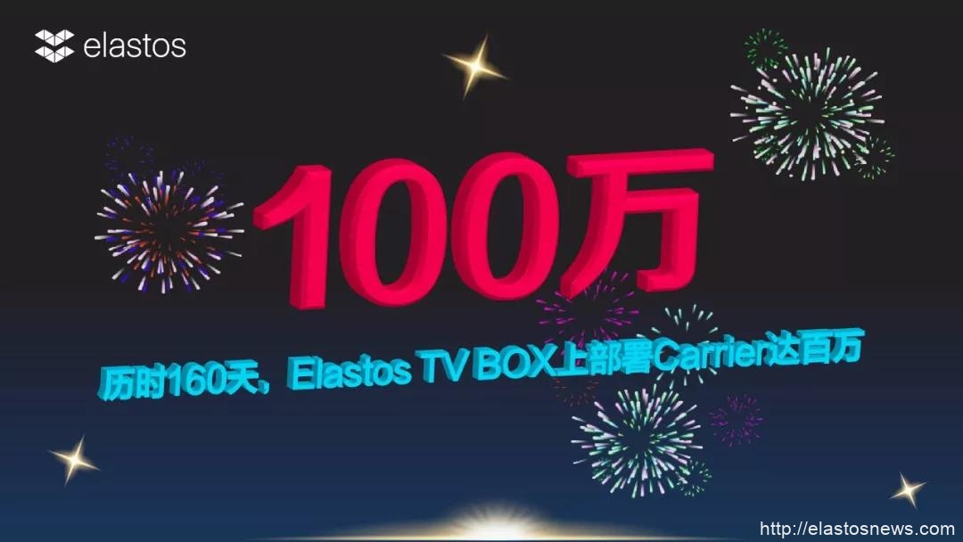 硬核！历时160天，Elastos TV Box上部署Carrier到达百万里程碑