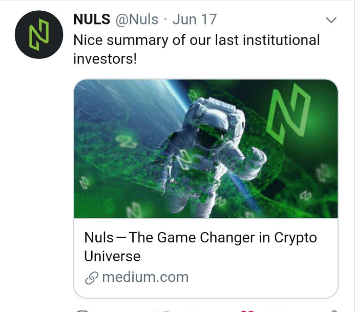 NULS将在7月12日实施首次减产| NULS项目6月下半月简报