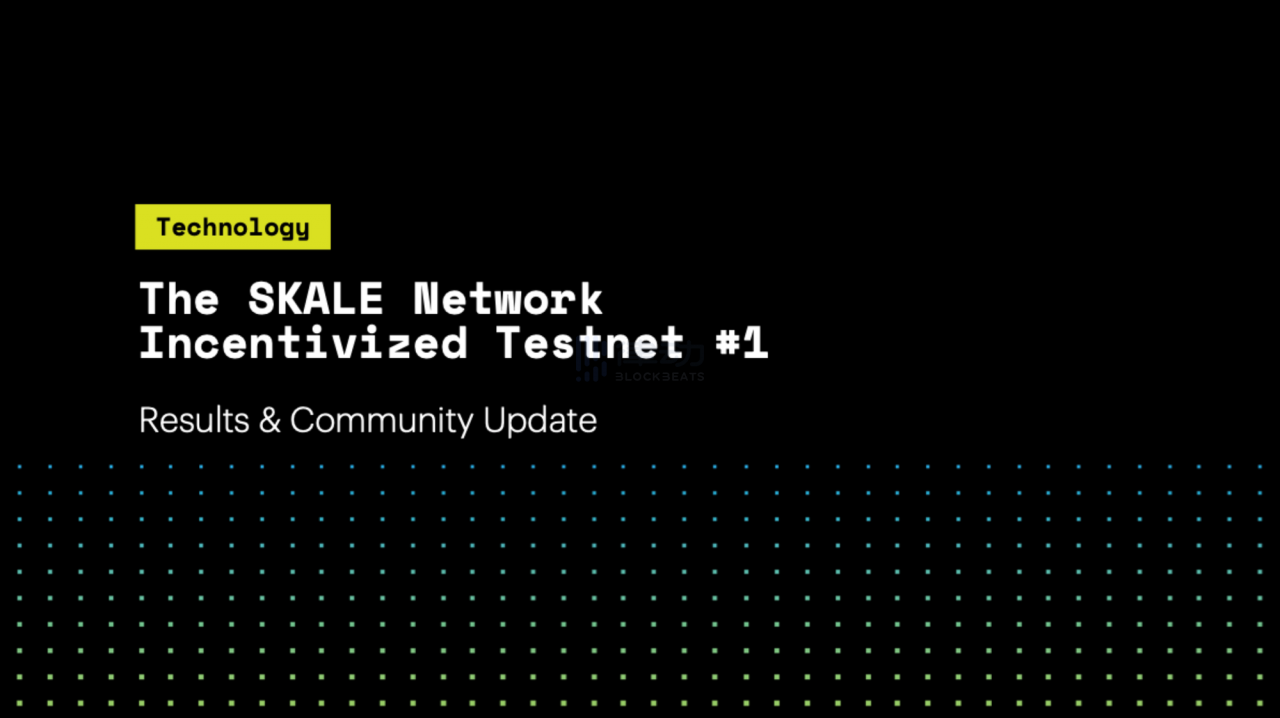 弹性区块链网络SKALE公布测试网阶段性报告，确定下一阶段测试内容