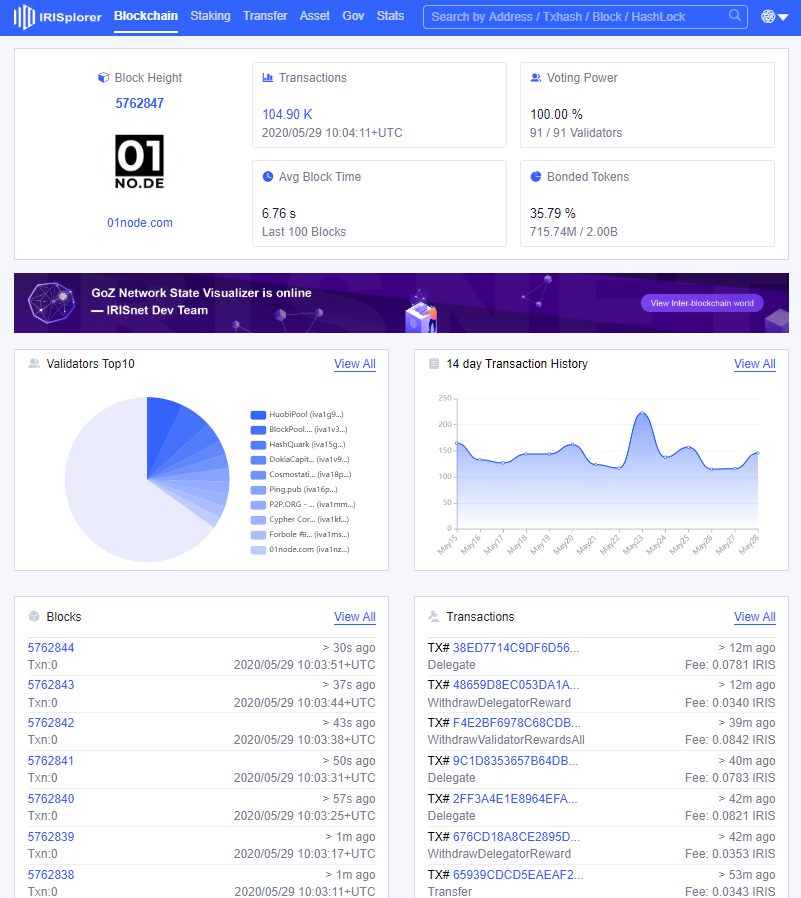 IRISnet 和 OKChain 合作支持 DeFi 应用链及跨链生态发展