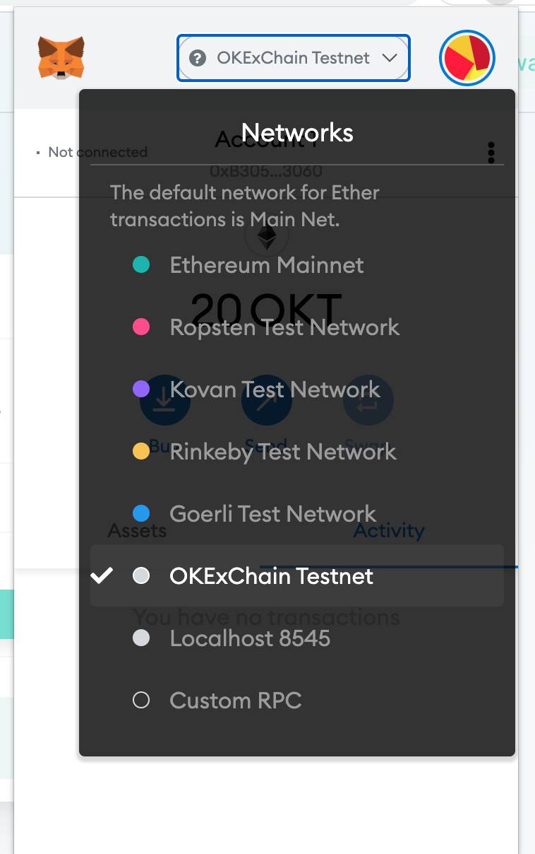 kingkongswap在OKExChain测试网使用教程