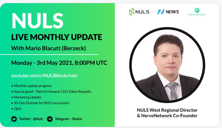 NULS社区2021年4月下半月简报|NULS异构跨链生态NerveNetwork即将支持OKExChain主网跨链